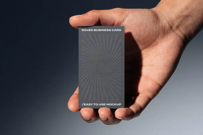 90x50 Business Card Mockup